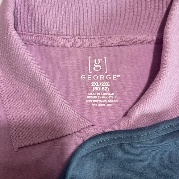 Lot of 4 George Men’s Polo Shirts 2XL 100% Cotton Assorted Colors - Picture 2 of 9